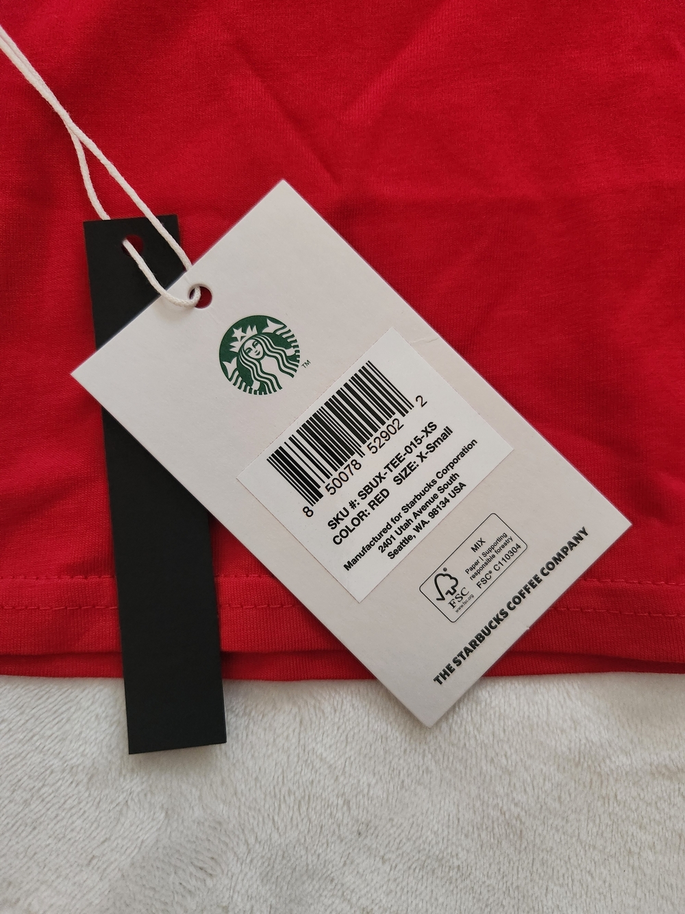Starbucks Red Tee with Bear Drink Graphic - Picture 4 of 6